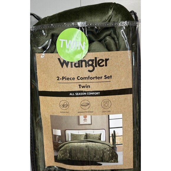 Wrangler Steer Head Green 2-Piece Comforter Set Twin - Picture 6 of 8